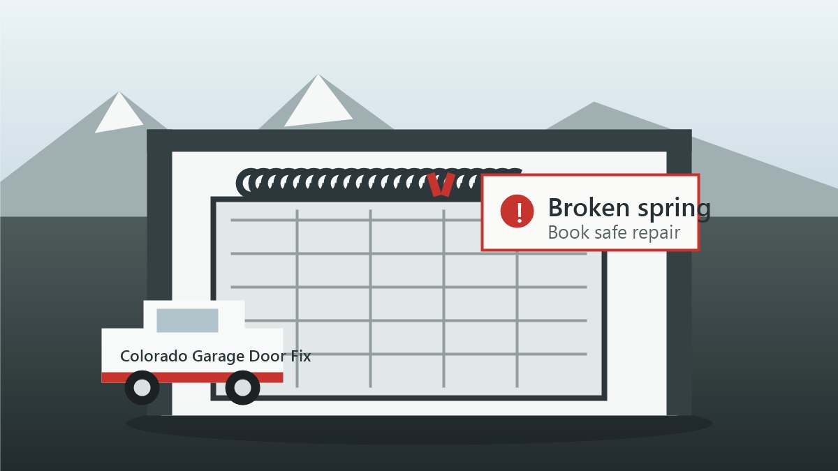 Broken garage door spring repair service in Denver