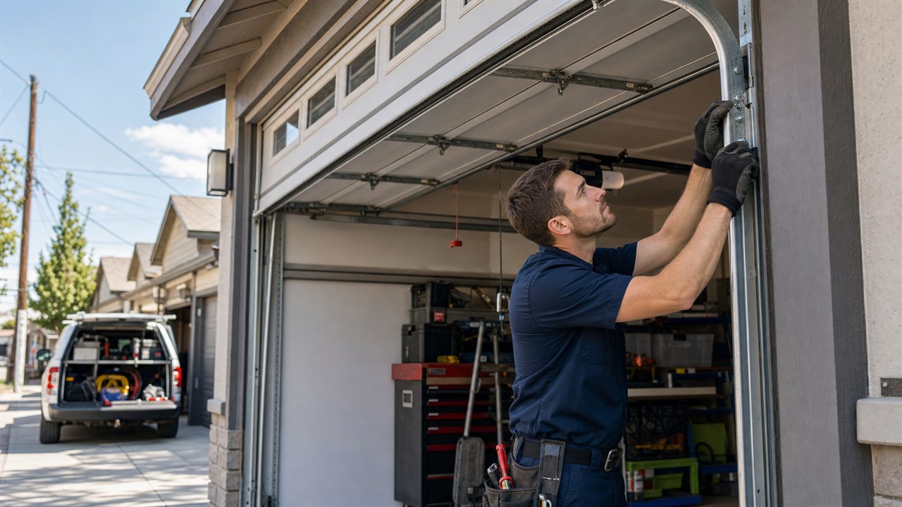 Garage door repair in Denver for a stuck door