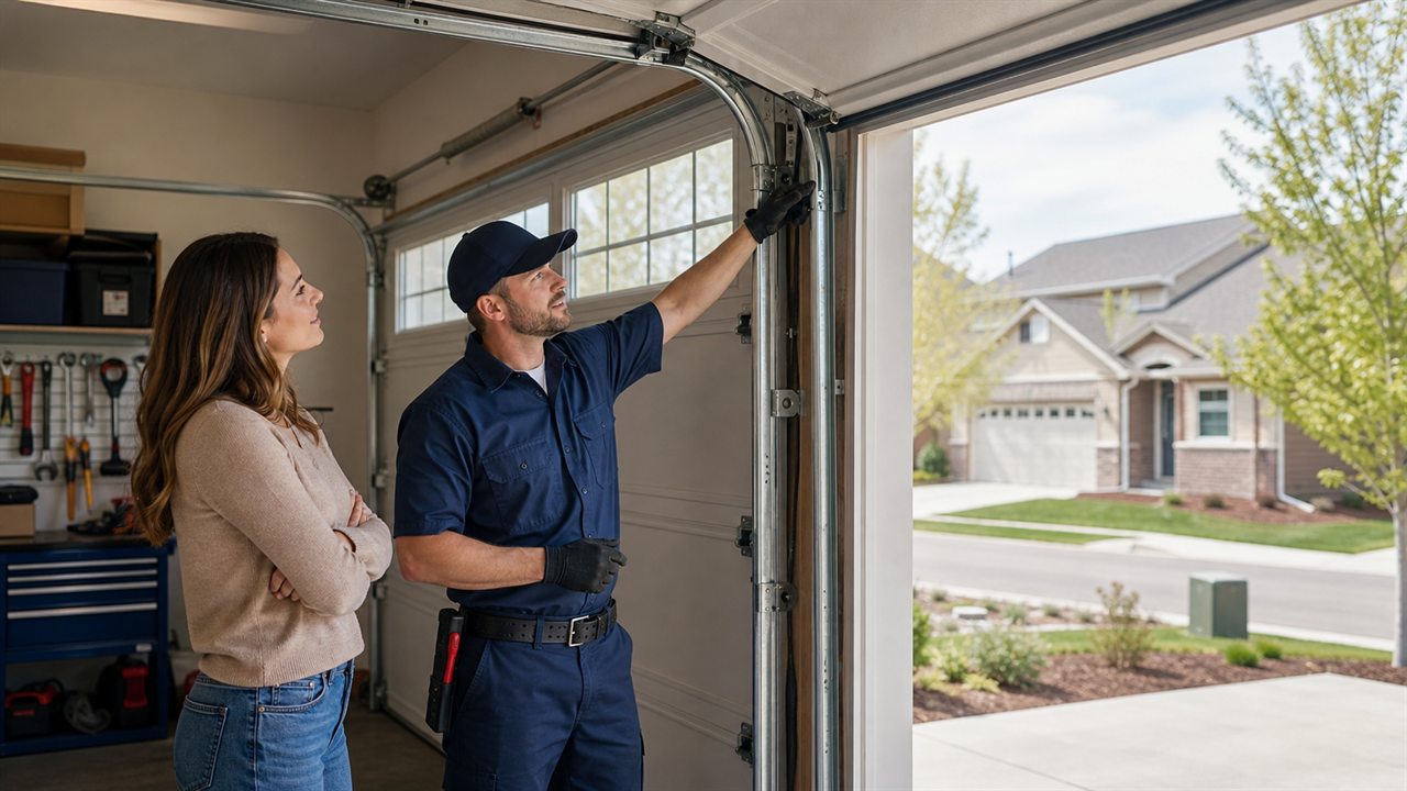 Residential garage door repair warning signs