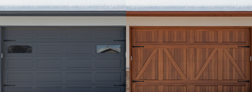 Steel versus wood garage doors comparison