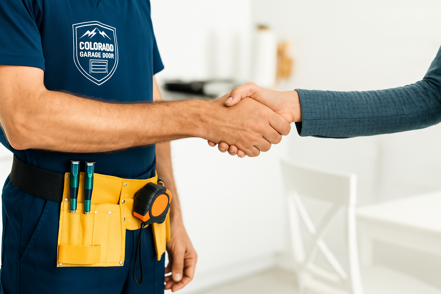 Colorado Garage Door Fix technicians assisting a homeowner (placeholder image)